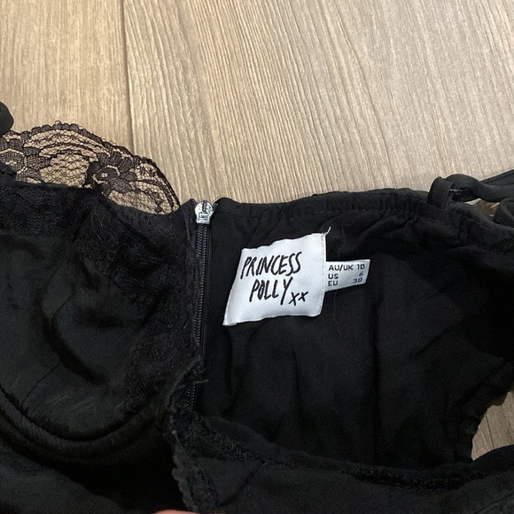 Princess Polly | Hazel Cut Out Mini Dress | Black | Size 6 - Picture 8 of 12